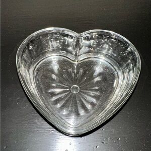 Clear Heart-Shaped Glass Dish